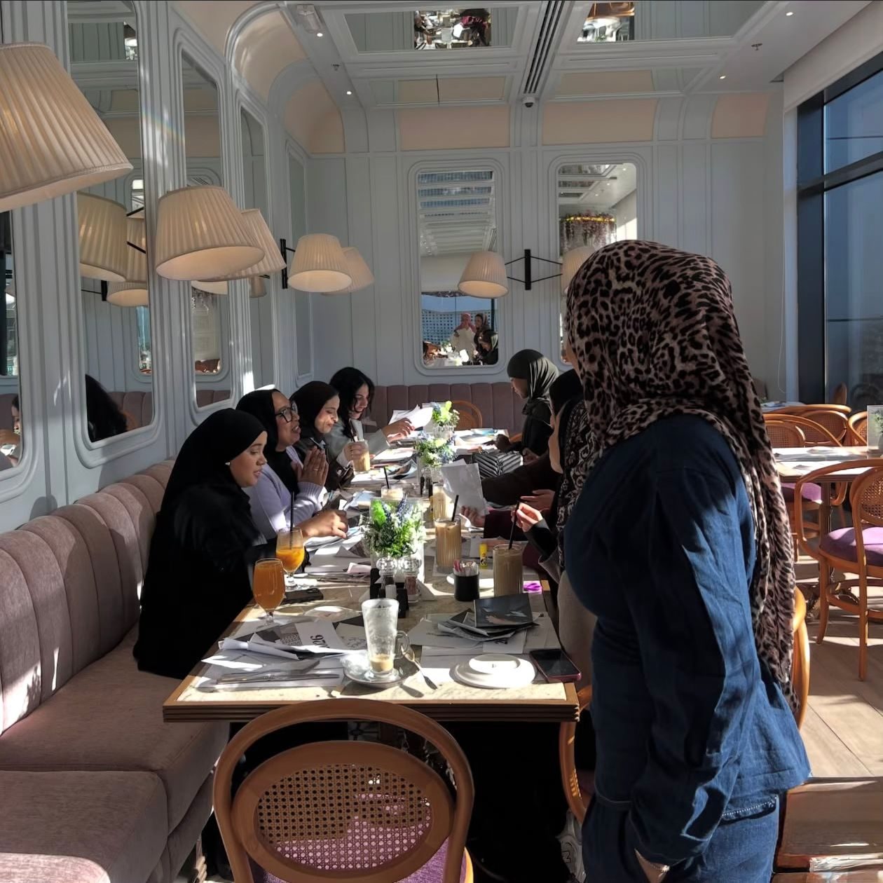 Vision board morning at an aesthetic Cairo cafe